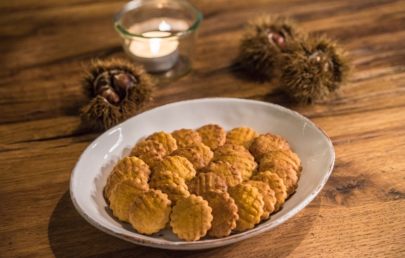 sablés with chestnut purée