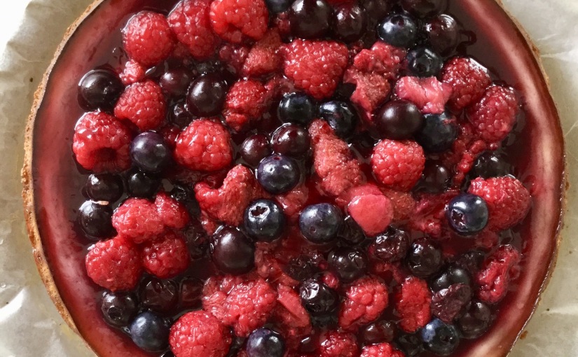 ricotta cheesecake with berries